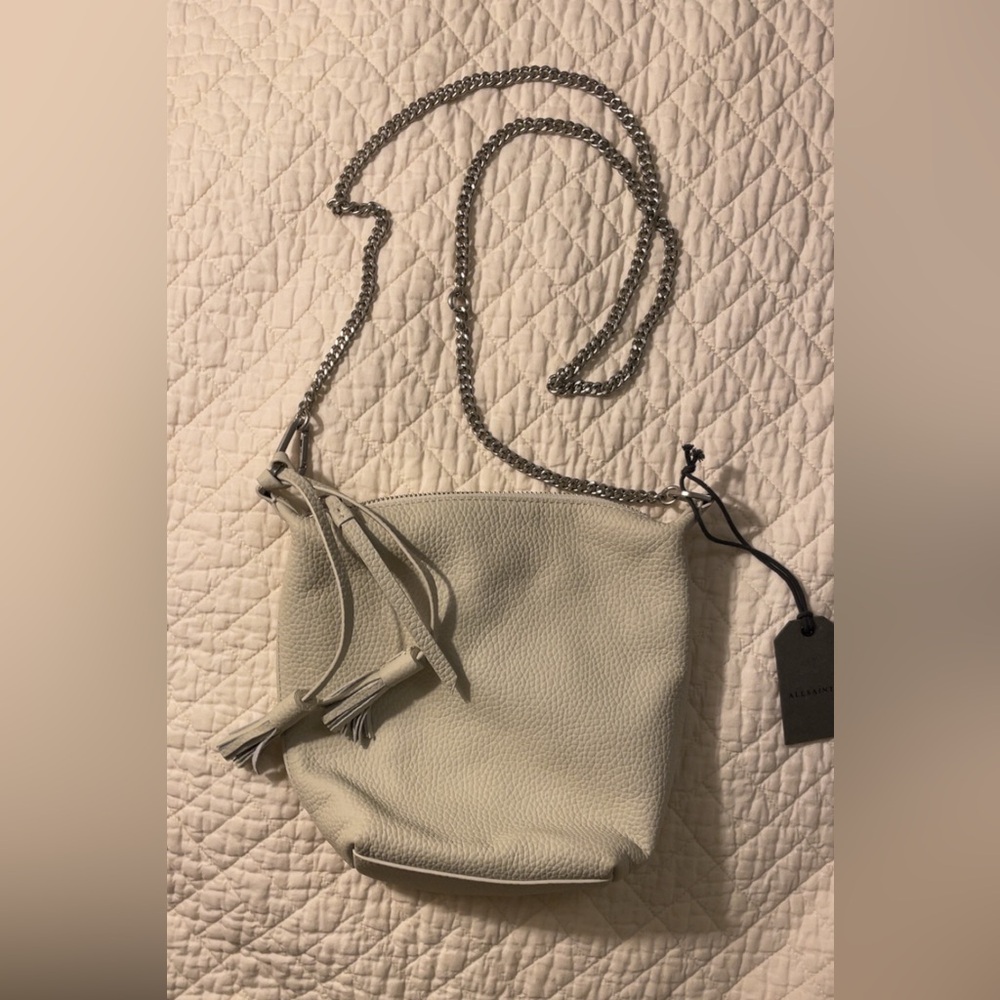 All Saints Cream Crossbody Bag
